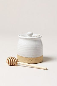 Honey Pot & Wooden Dipper